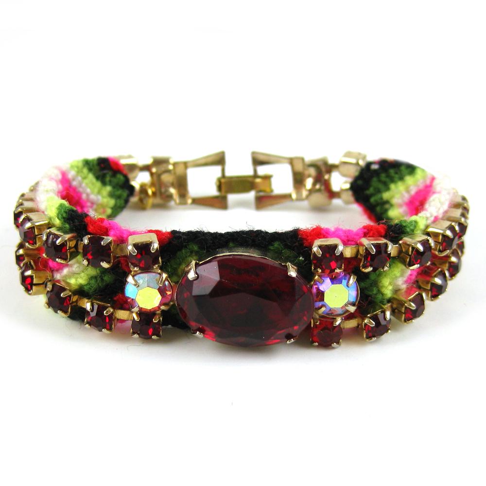 Stunning vintage ruby red and