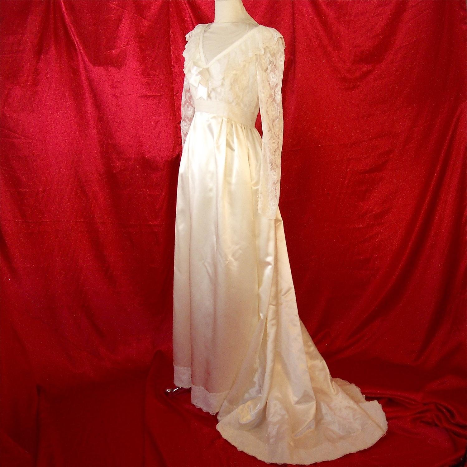 Vintage Satin Wedding Gown