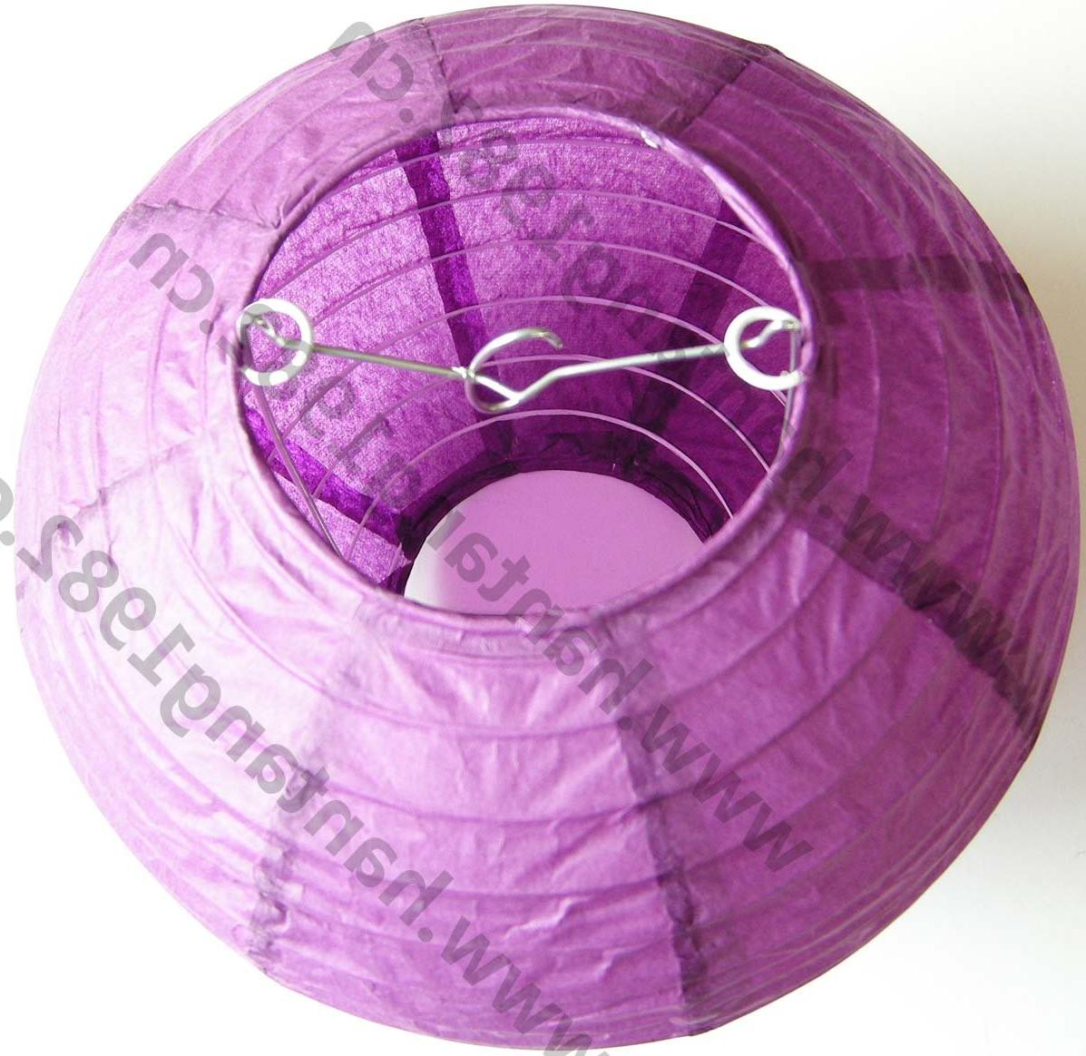 8 Purple Round Paper Lantern