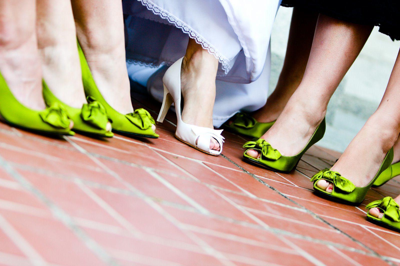 wedding shoes green