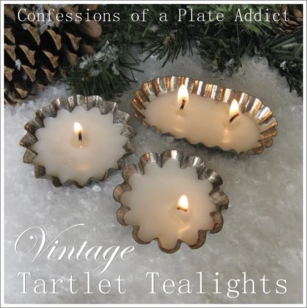 CONFESSIONS OF A PLATE ADDICT DIY Vintage Tartlet Tealights