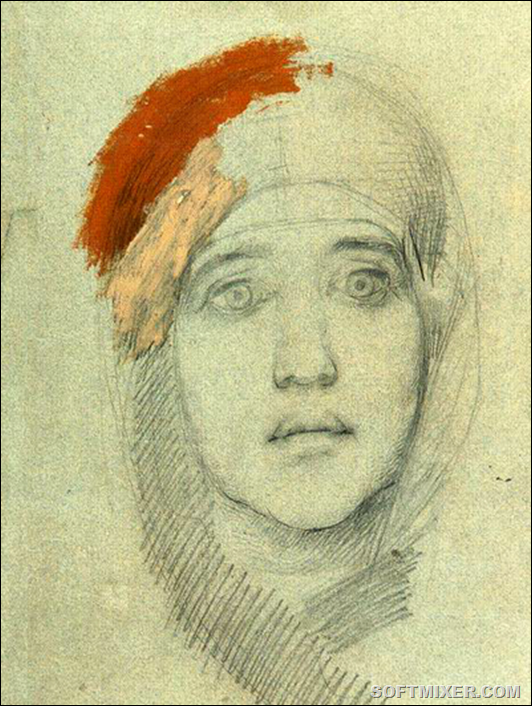 421px-Mikhail_Vrubel_-_Womans_Head_(1885)