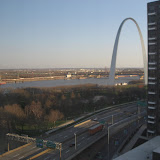 The St Louis Arch from our hotel room window 03202011f