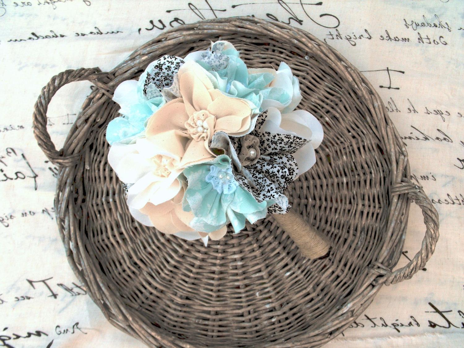 Something blue bridal bouquet,