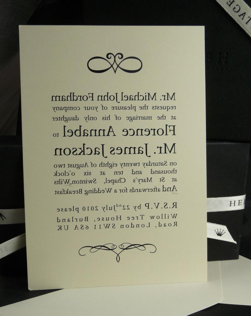 Wedding Invitation 9 ? Invitation with black tissue lined envelope to match