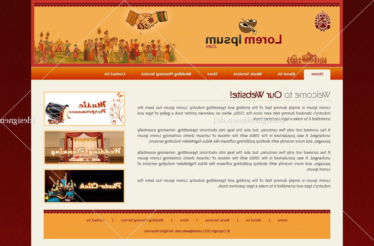 Wedding website Design layout