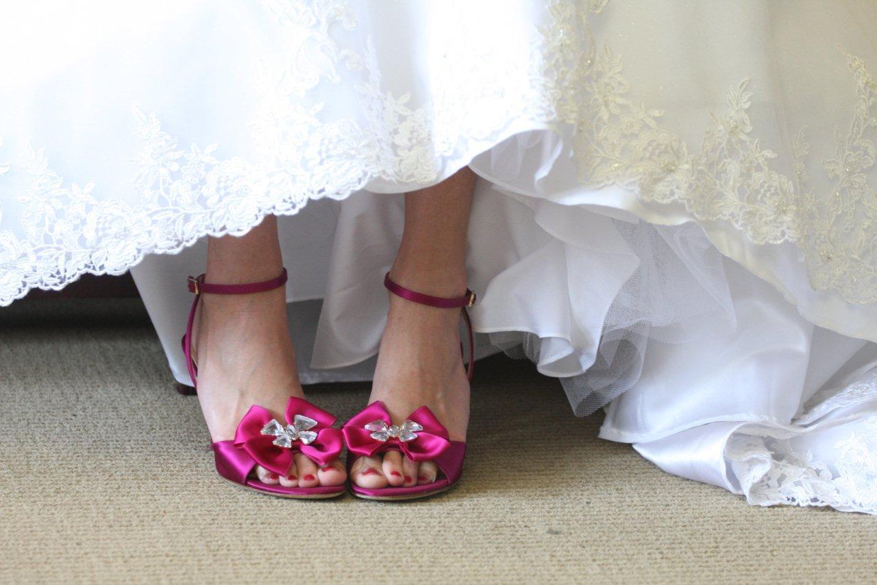 purple blue wedding shoes