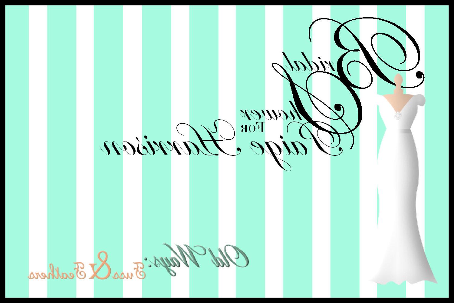 Boutique Bridal Shower Invitation in Tiffany Style Blue and Black