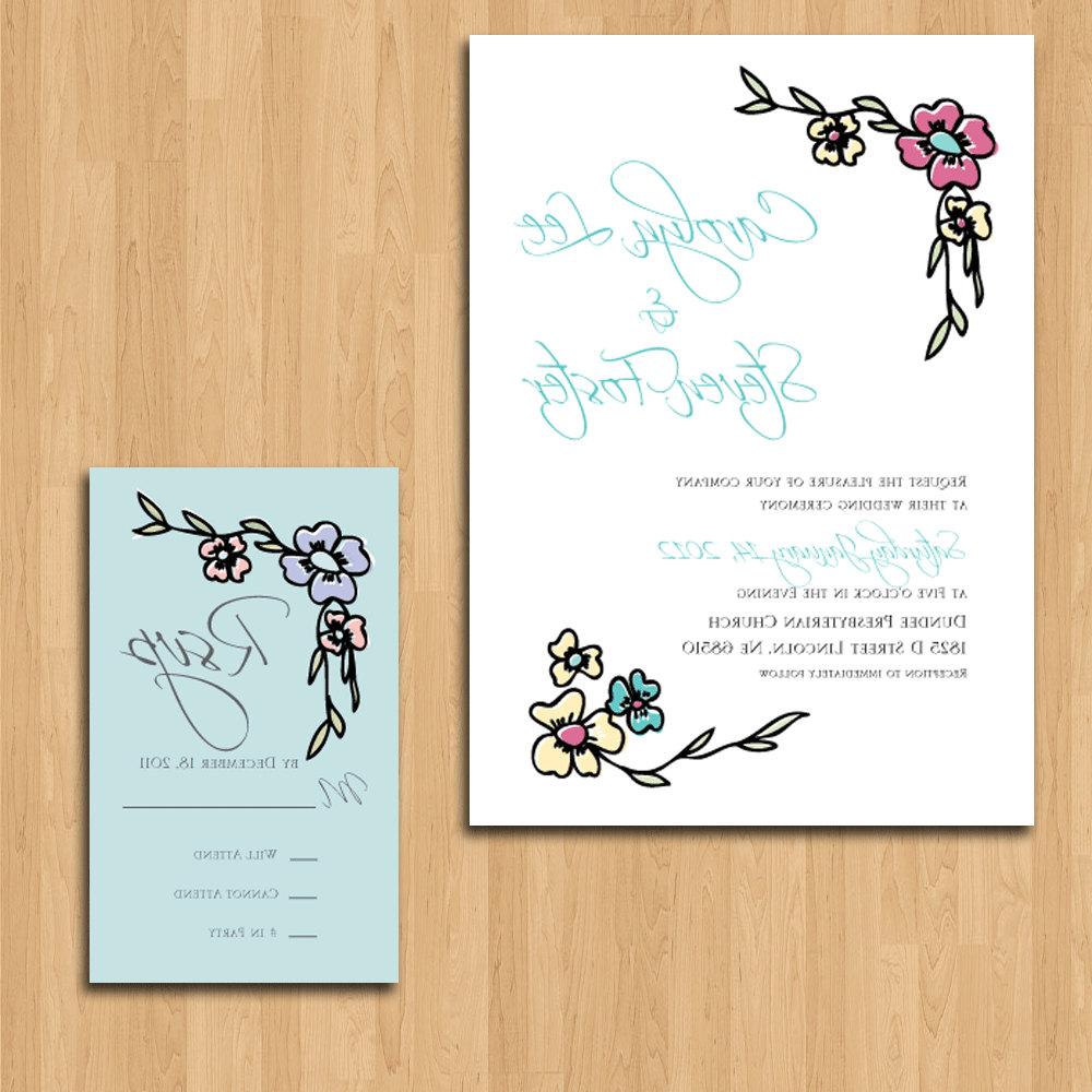 Wedding Invitation with Rsvp and Envelopes...Design Deposit to get started