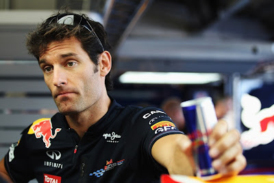 Марк Уэббер ставит банку Red Bull на Гран-при Японии 2011