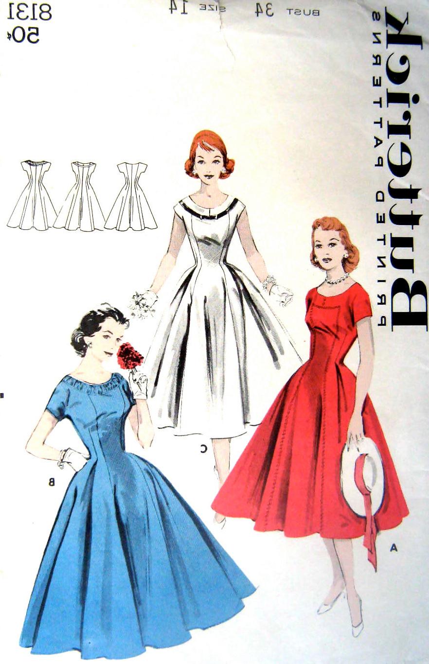 50s Full Skirt Dress Sewing