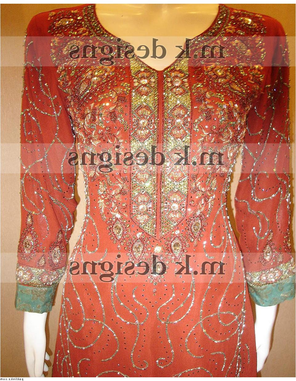 Gorgeous Red-Rust Lengha