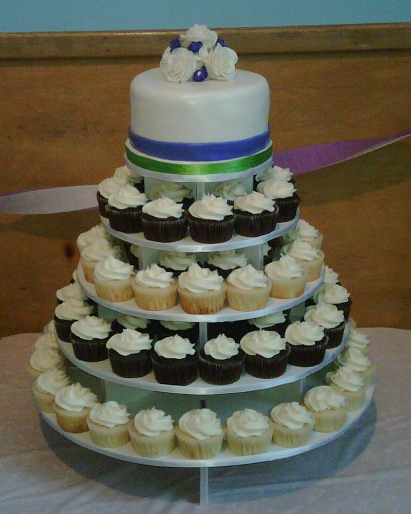 cupcake wedding cake with