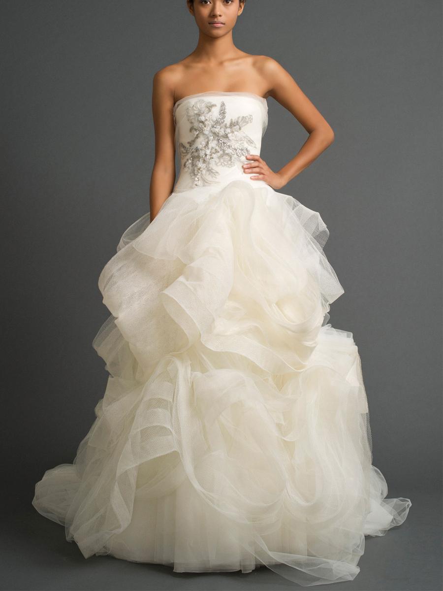 swirl wedding dress