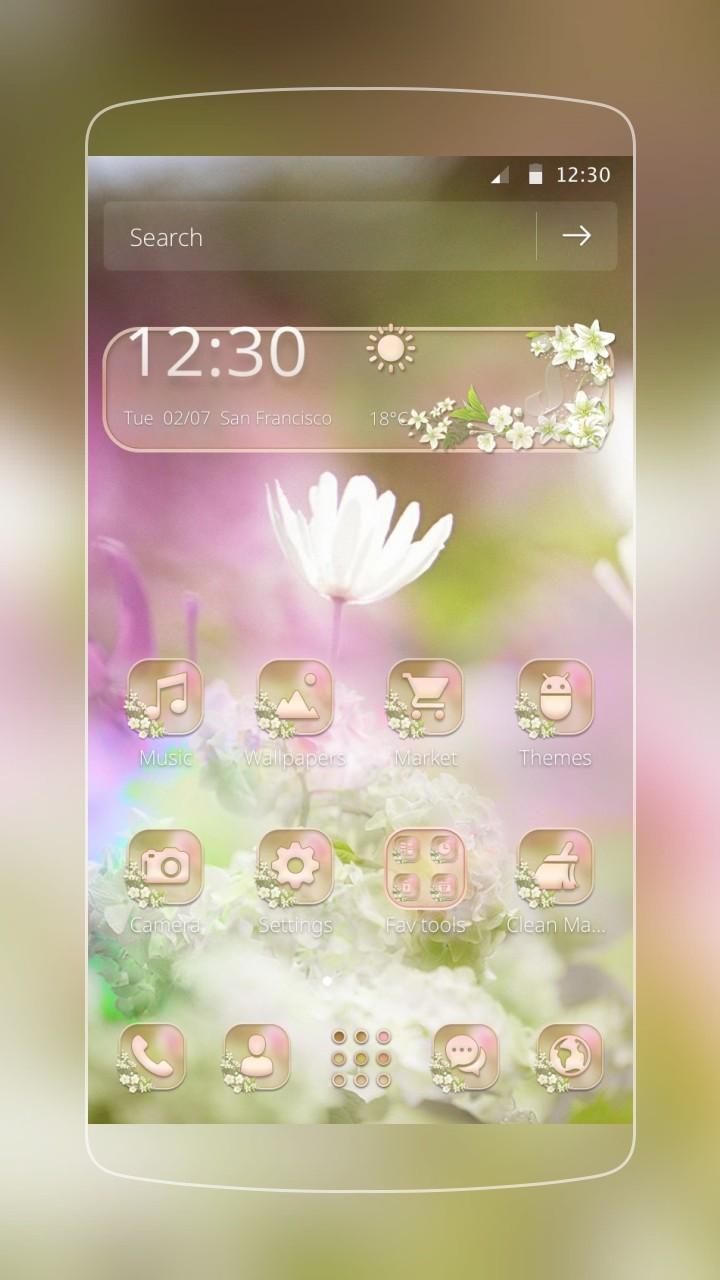 Android application White Flower screenshort