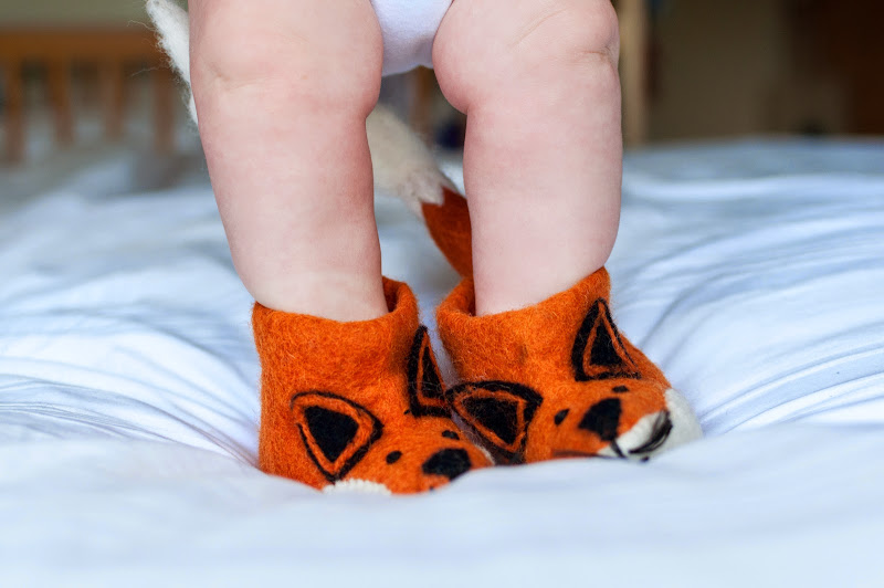 Finlay Fox felt slippers from Sew Heart Felt