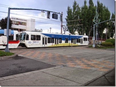 IMG_3208 TriMet MAX Type 3 Siemens SD660 LRV #323 at the Oregon Convention Center in Portland, Oregon on August 31, 2008