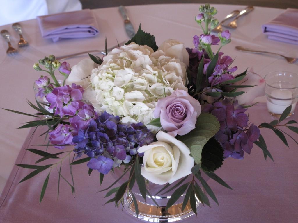 silver white purple wedding