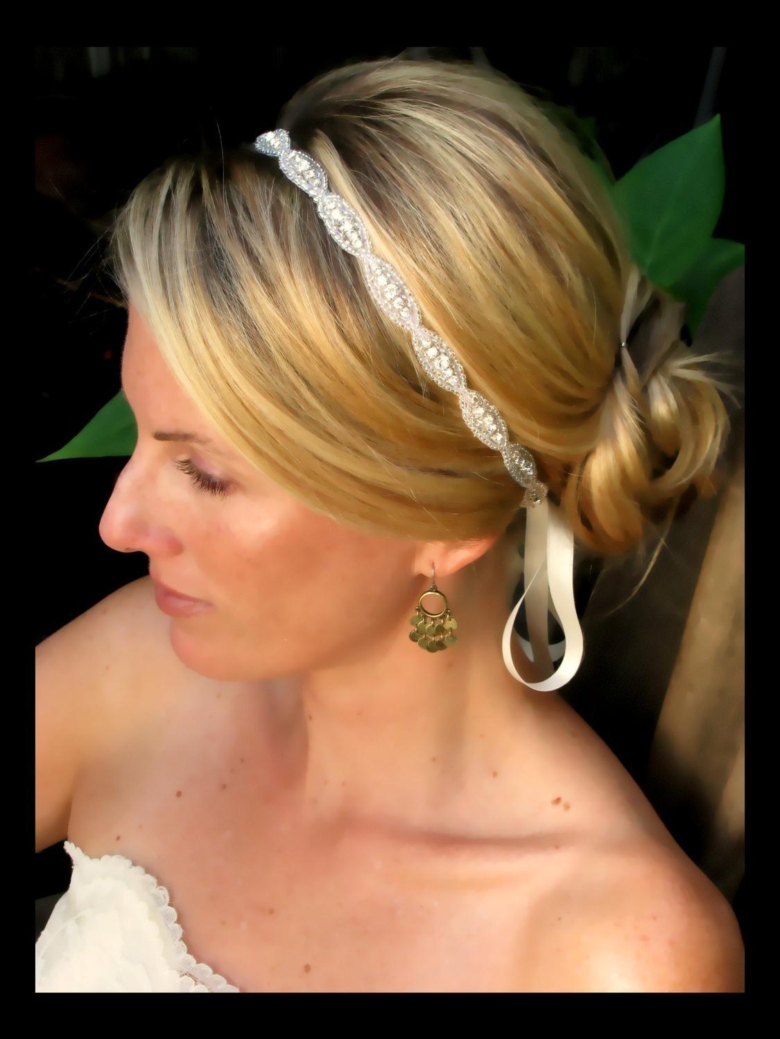 beaded bridal headband,