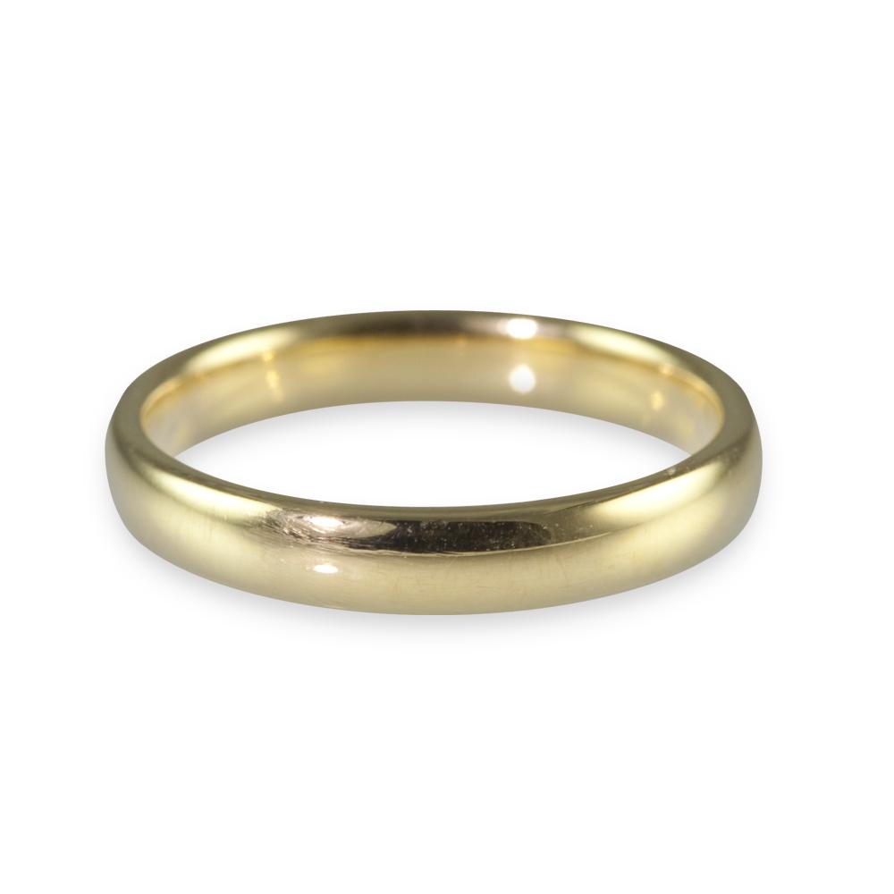 18ct Yellow Gold Plain Court Wedding Ring 2.5mm