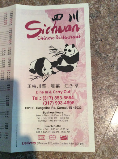 Chinese Restaurant «Sichuan Chinese Restaurant», reviews and photos, 1329 S Rangeline Rd, Carmel, IN 46032, USA