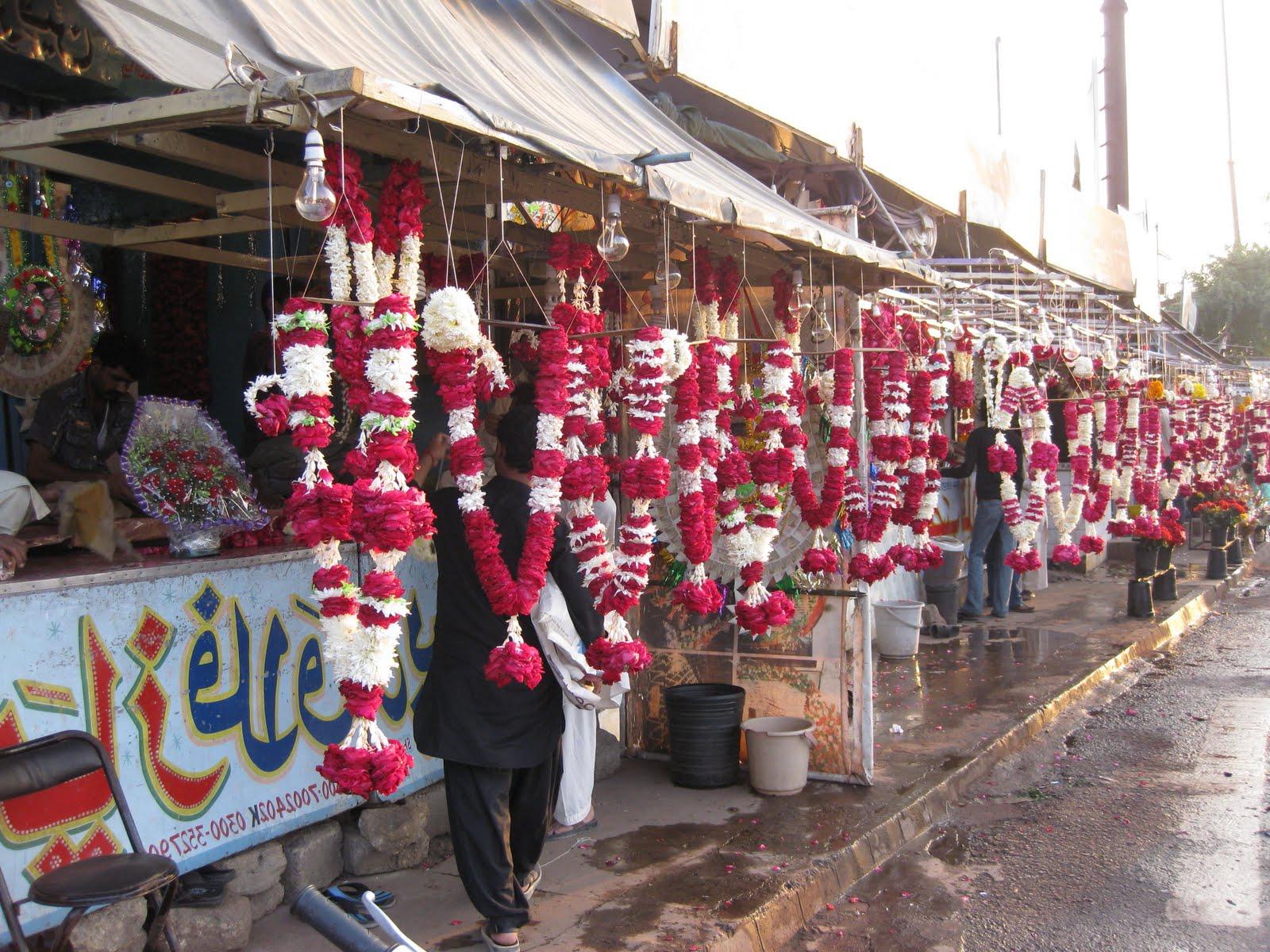 There are so many flowers in a Pakistani wedding. We were shopping for the