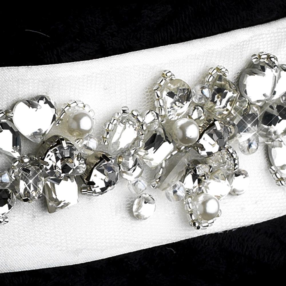 Heart Crystal Accented Wedding