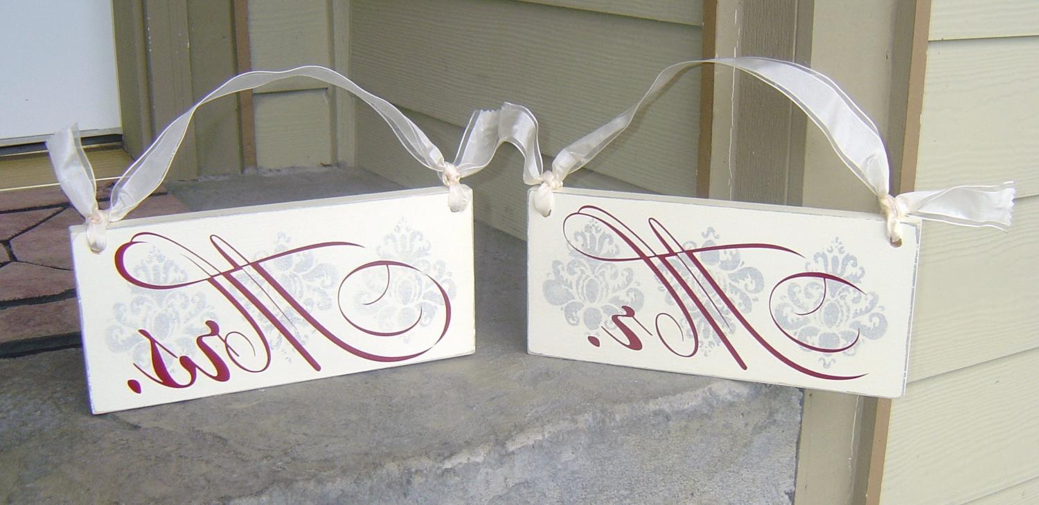 Wedding Chair Signs.MR.