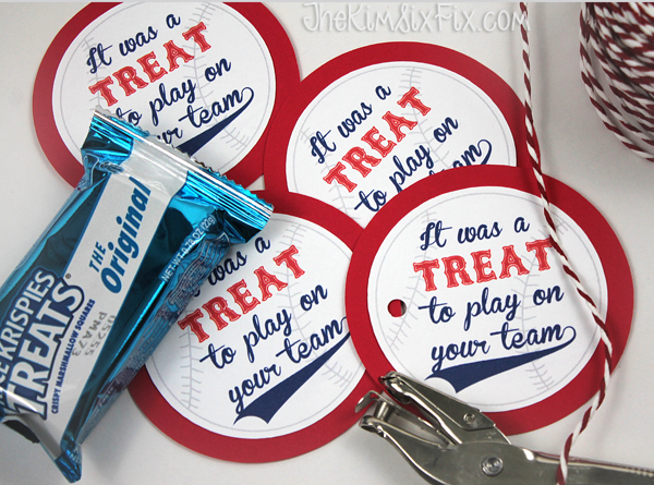 Gift tags for rice krispie treats