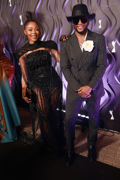 Thembi Seete and Theo Nhlengethwa at the Metro FM Music Awards 2024 in Mbombela Stadium, Mpumalanga.