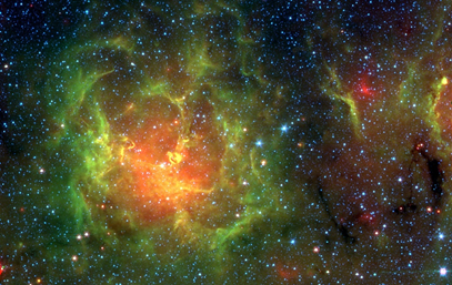 Nebulosa Trífida_Spitzer e J. Rho