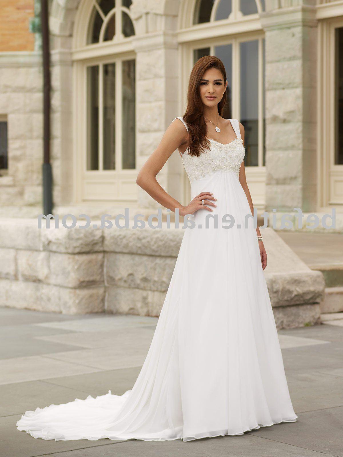 Wholesale Free Shipping A line Bridal Cathedral  Royal Train Wedding Dresses