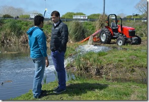 El intendente supervisó tareas en prestamos cercanos a Santa Teresita