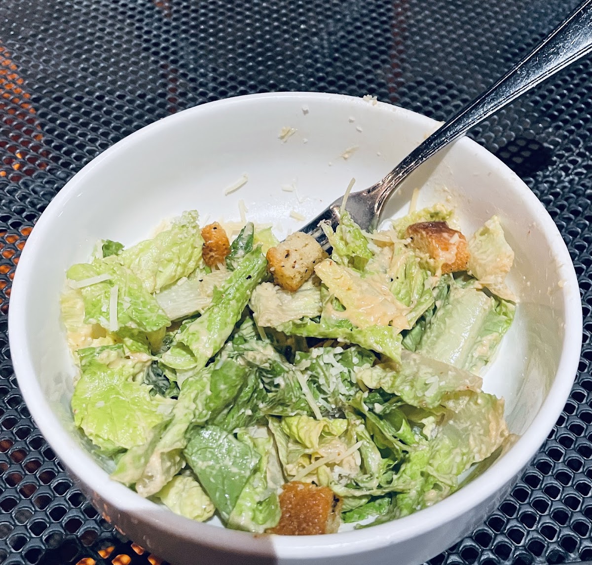 Cesar salad with GF crutons