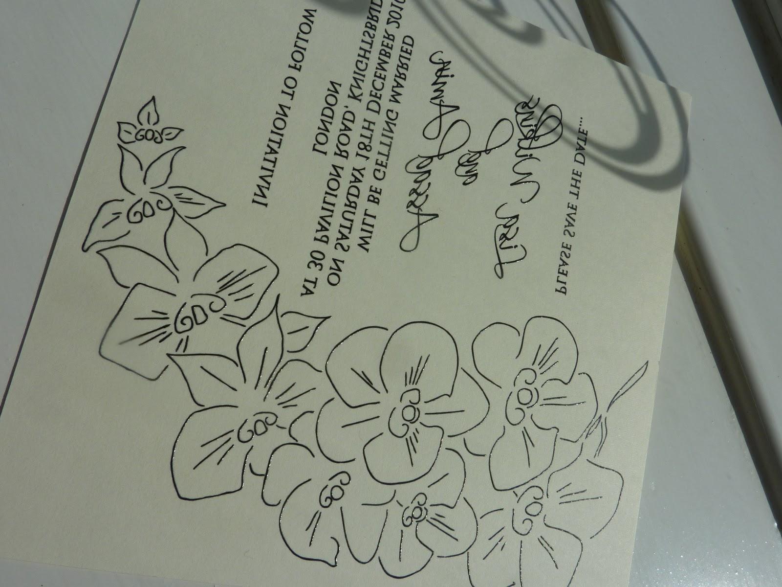 Orchid Save the Date card