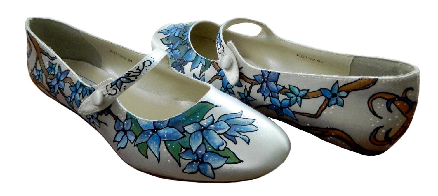 Flowers and Birds Wedding Shoes. From karmanganswanga