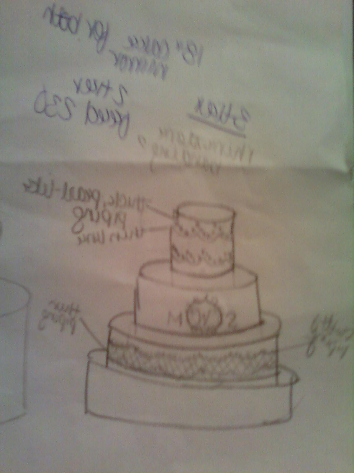 cake 2Bdrawing Why Wedding