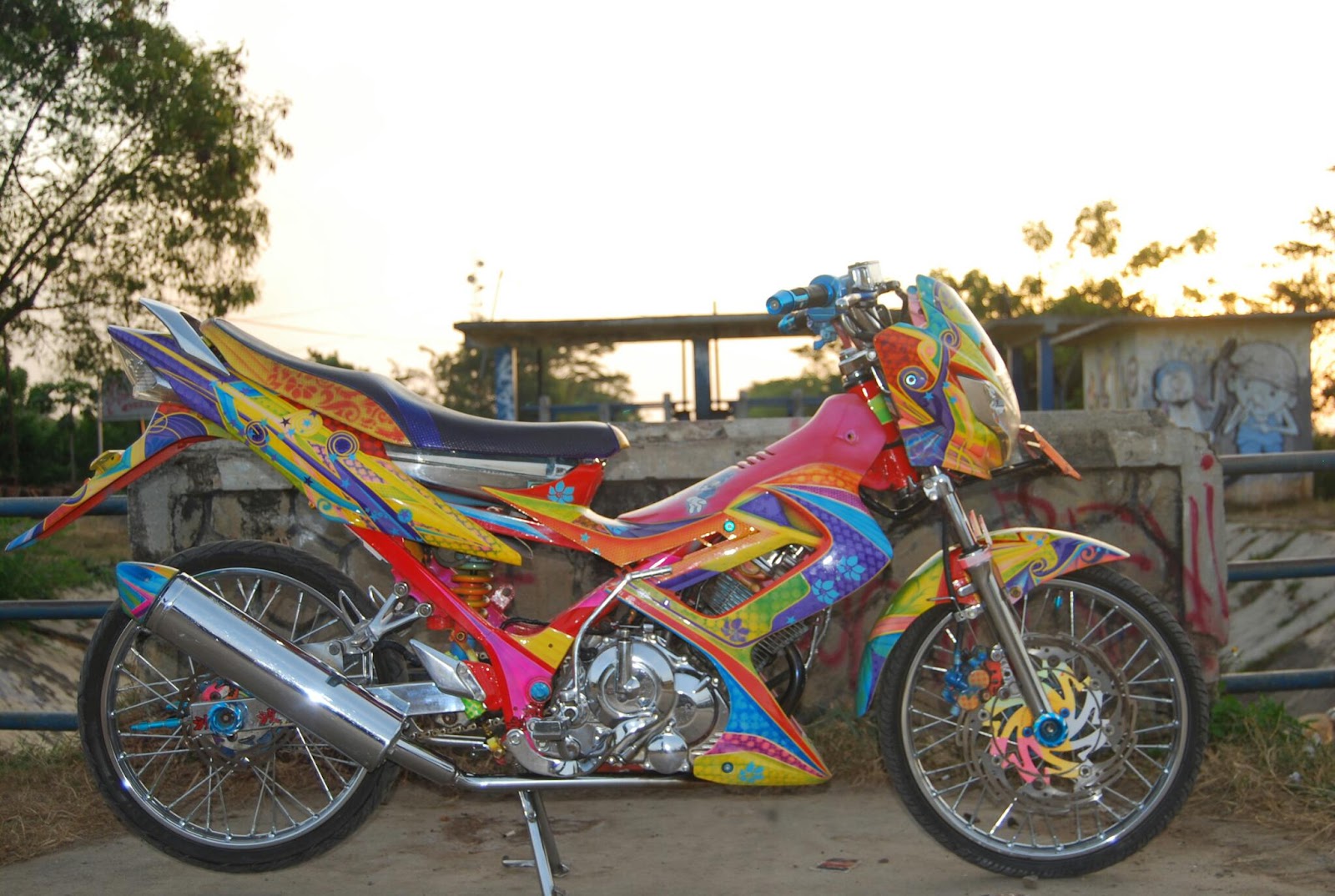 Download Kumpulan Modifikasi Air Brush Jupiter Mx New Terbaru Fire