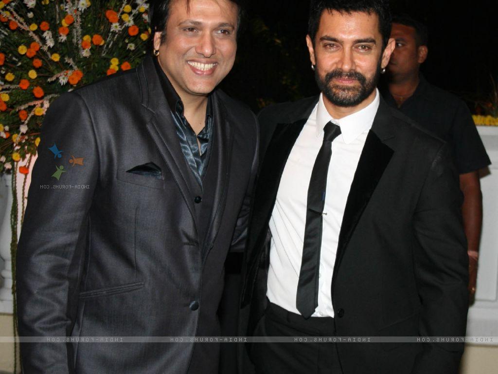 Govinda with Aamir Khan