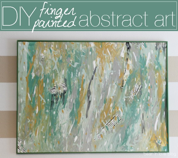 diy finger painted abstract art