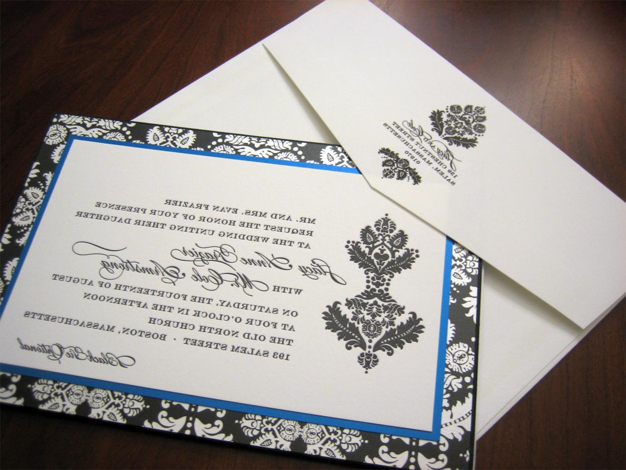 Blue & Black Damask Wedding