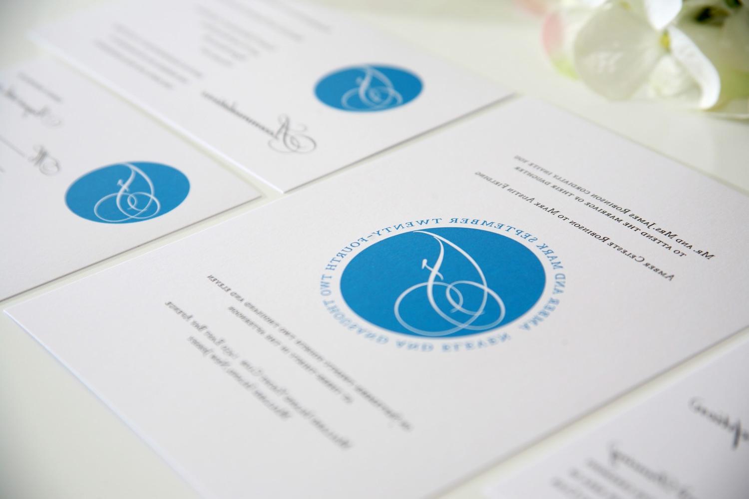 Centered Monogram Wedding Invitations, Purchase this Deposit to Get Started