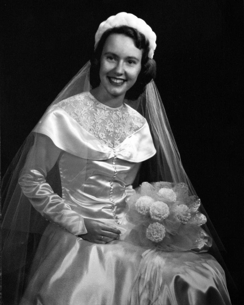 bride 1950s wedding