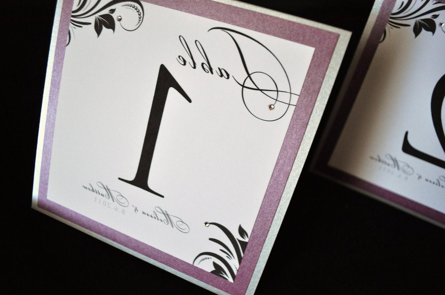 Wedding Table Numbers WITH CRYSTALS