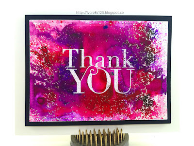 Linda Vich Creates: How Do I Spell Fun? C-O-L-O-R  B-U-R-S-T-S! Vibrant Thank You cards colored with Ken Oliver's Color Bursts.
