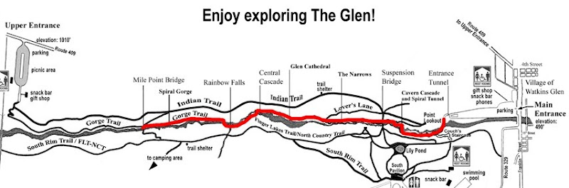 Watkins Glen Trail Map