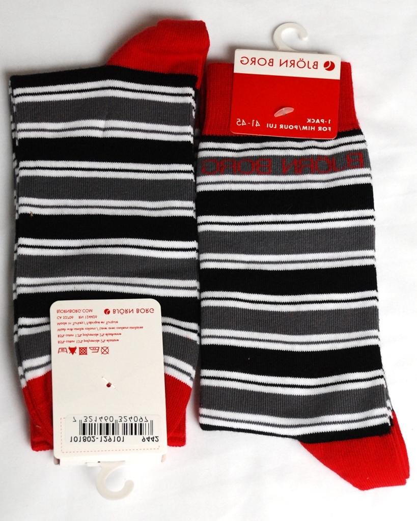 Black-Grey-Red-White Stripe