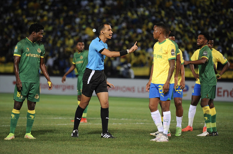 Mauritanian referee Dahane Beida is in the spotlight after the Champions League match between Mamelodi Sundowns and Young Africans at Loftus on Friday,