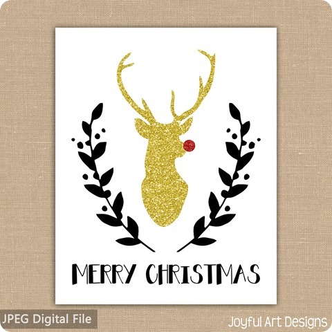 ETSY Listing Glitter deer