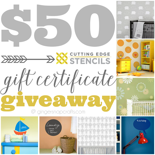 $50 Cutting Edge Stencils Gift Certificate Giveaway #giveaway